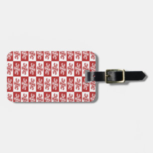 snowflakes luggage tag