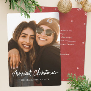 Snowflakes Merriest Christmas Card