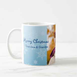 Snowflakes Merry Christmas Grandparents Mug
