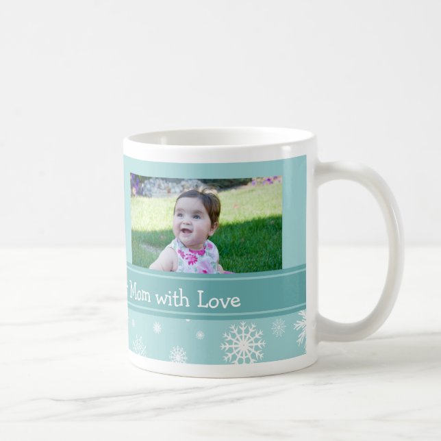 Snowflakes Merry Christmas Mum Mug (Right)