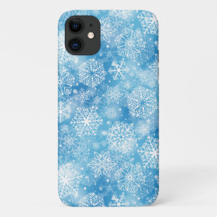 Snowflakes on blue Case-Mate iPhone case