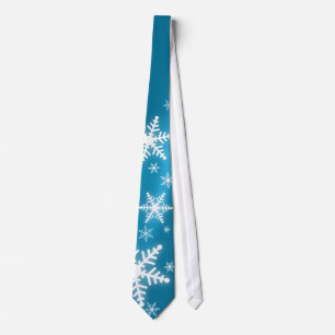 Snowflakes On Blue tie