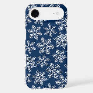 Snowflakes on dark blue