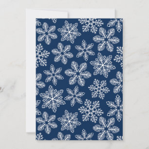 Snowflakes on dark blue