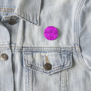 Snowflakes on Dark Pink Geometric Button