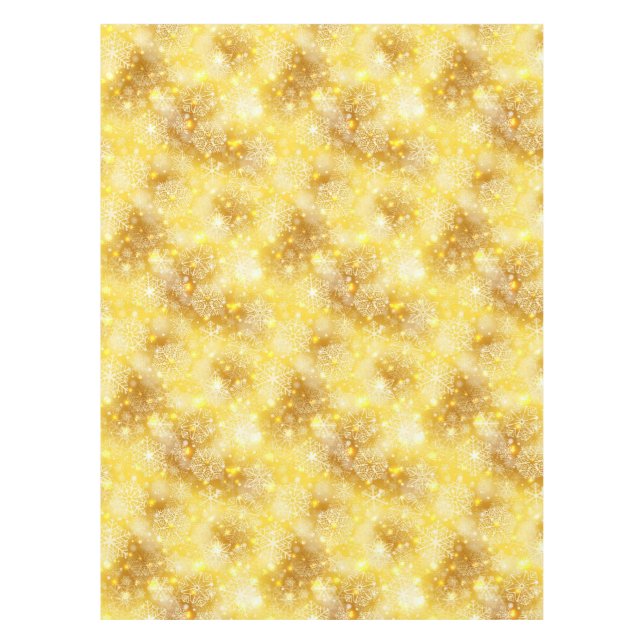 Snowflakes on golden tablecloth (Front)