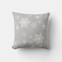 snowflakes on grey