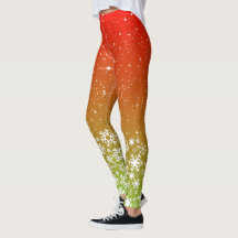  Snowflakes on Hot Tropical Colours Gradient