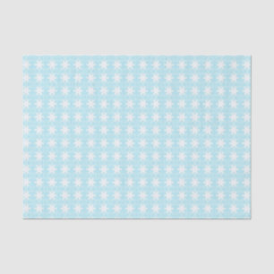 Snowflakes on Light Blue Tissue Paper