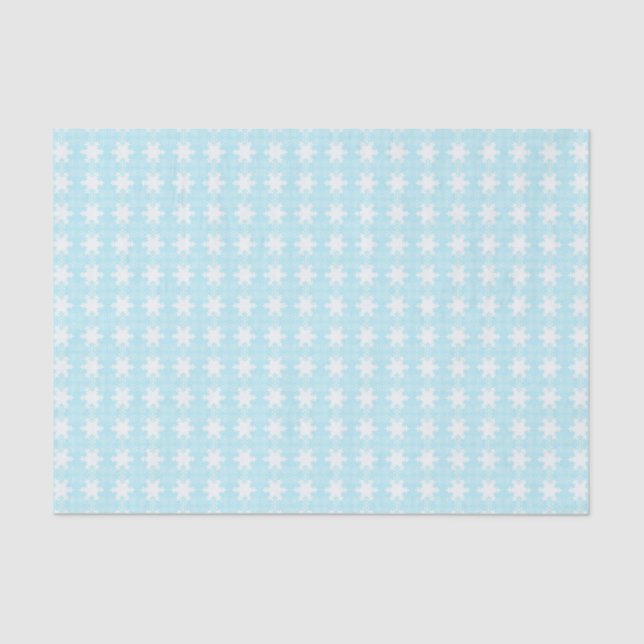 Snowflakes on Light Blue Tissue Paper (Front)