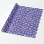 snowflakes on lilac violet snowstorm background wrapping paper<br><div class="desc">snowflakes on lilac violet snowstorm background - by Sarah Knight</div>