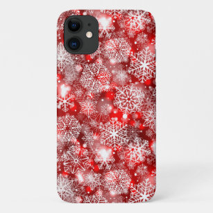 Snowflakes on red Case-Mate iPhone case