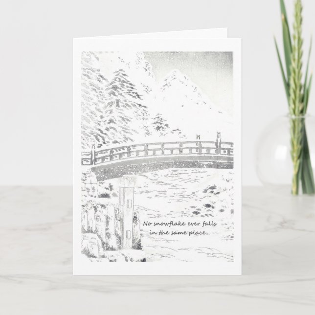 Snowflakes on the Bridge Holiday Card (Front)