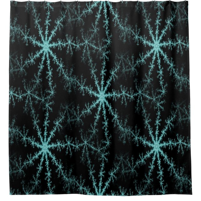 Snowflakes on the windshield... shower curtain (Front)
