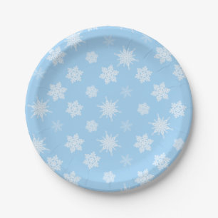 Snowflakes Paper Plate
