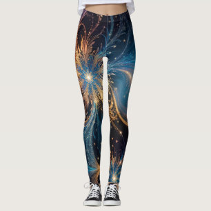 Snowflakes Pastel Colourful Personalised Pattern Leggings