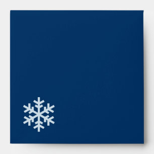 Snowflakes Pattern Blue envelope