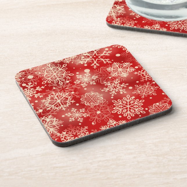 Snowflakes pattern coaster (Left Side)
