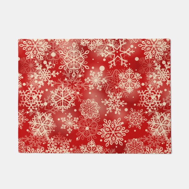 Snowflakes pattern doormat (Front)