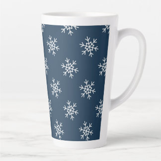 Snowflakes pattern Festive latte mug