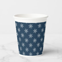 Snowflakes pattern Festive Paper cup