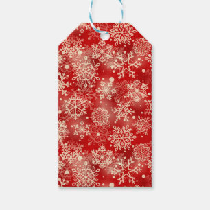 Snowflakes pattern gift tags