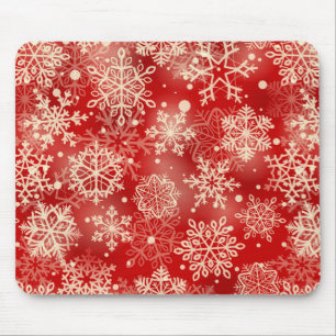 Snowflakes pattern mouse pad