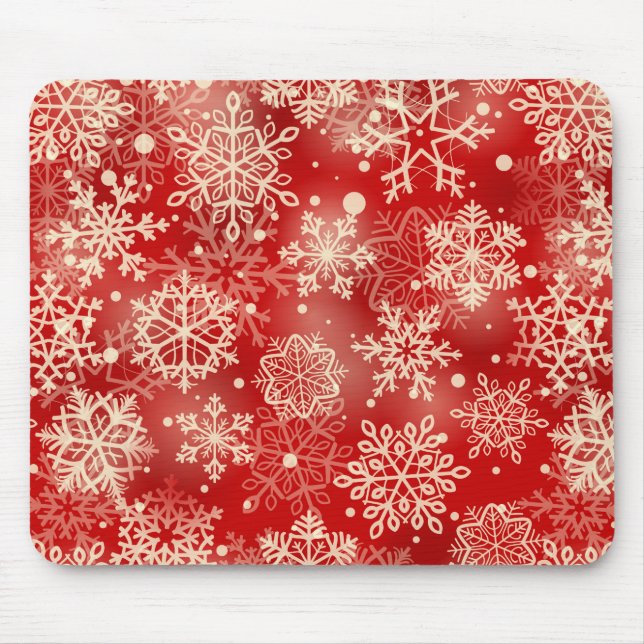 Snowflakes pattern mouse pad (Front)