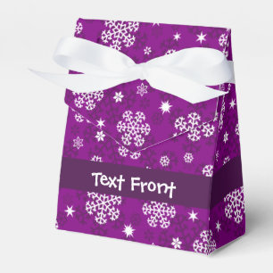Snowflakes Pattern on Purple Favour Box