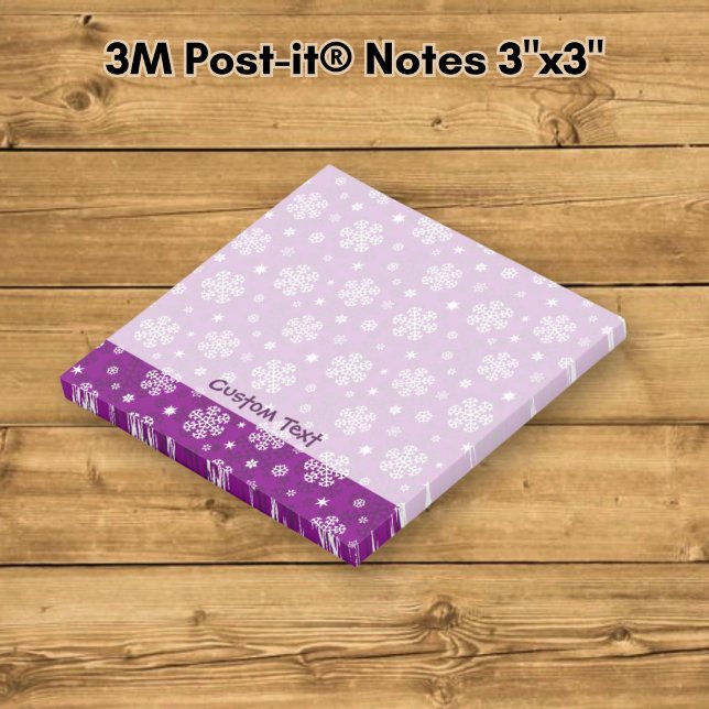 Snowflakes Pattern on Purple Post-it Notes (Creator Uploaded)