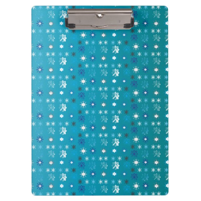 Snowflakes pattern VII Clipboard (Front)