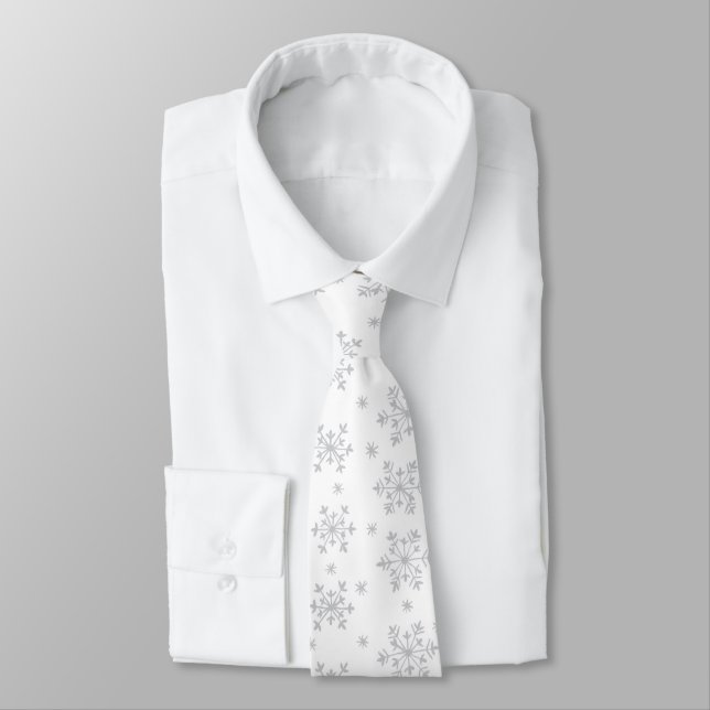 Snowflakes pattern - white tie (Tied)