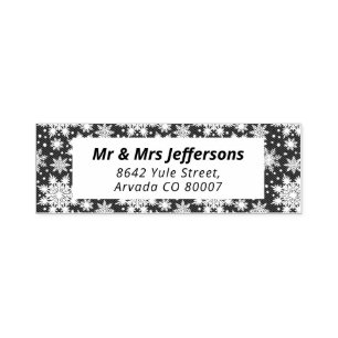 Snowflakes Pattern Winter Holiday Stamp 