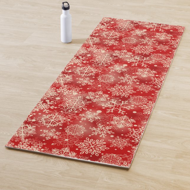 Snowflakes pattern yoga mat (In Situ)