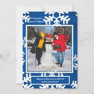 Snowflakes Photo Holiday Greeting Card
