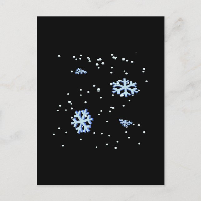 Snowflakes Postcard (Front)