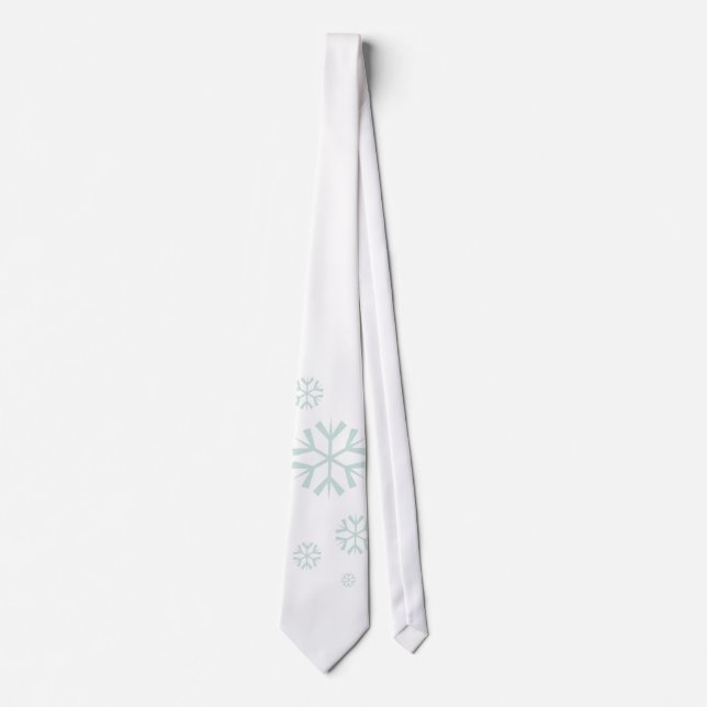 Snowflakes, powder blue tie (Front)