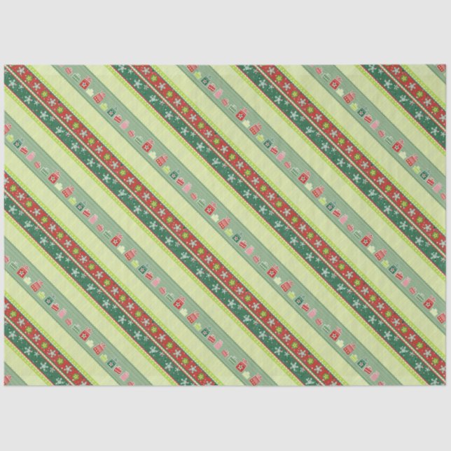 Snowflakes & Presents Tissue Paper (Front)