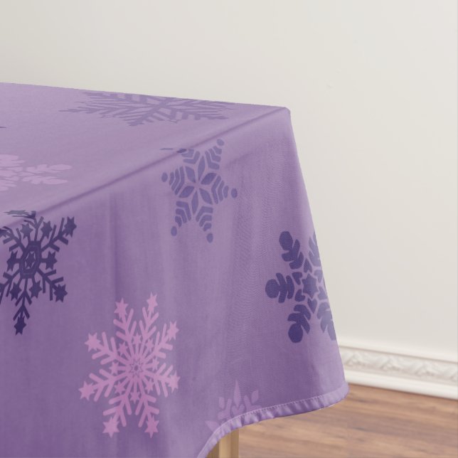 Snowflakes (Purple) Tablecloth (In Situ)