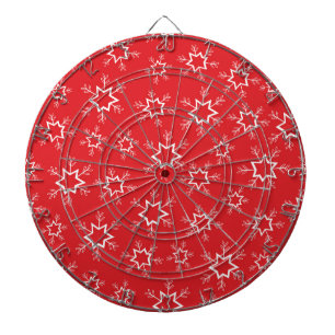 Snowflakes, Red and White Snowflakes, Snow Dartboard