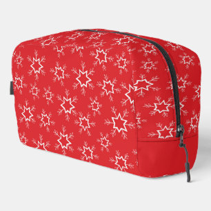 Snowflakes, Red and White Snowflakes, Snow Dopp Kit