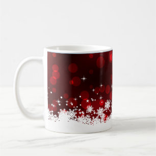 Snowflakes - Red Coffee Mug