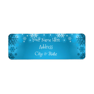Snowflakes Return Address Label