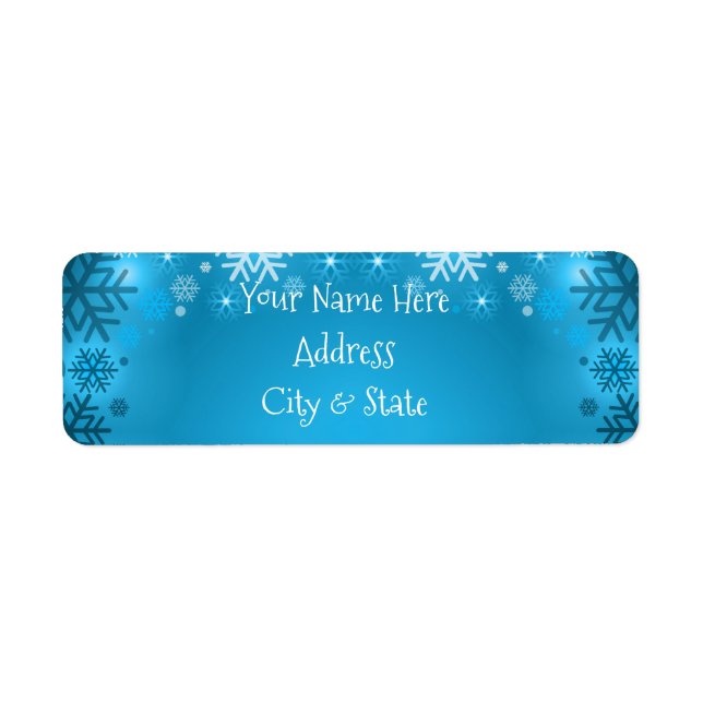 Snowflakes Return Address Label (Front)