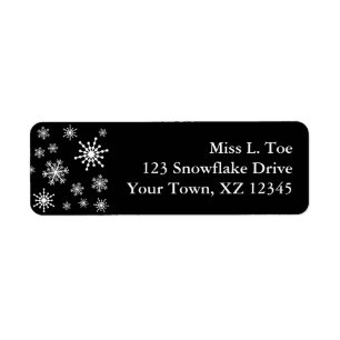 Snowflakes Return Address Label