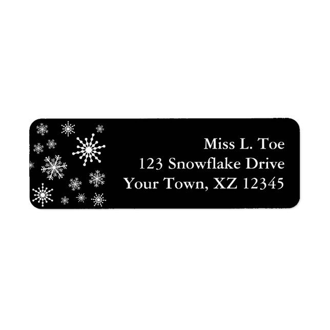 Snowflakes Return Address Label (Front)