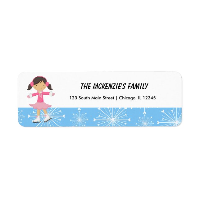 Snowflakes Return Address Label (Front)