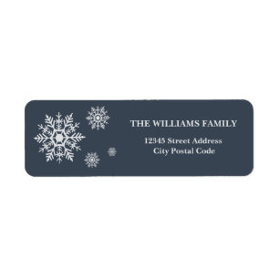 Snowflakes Return Address Label