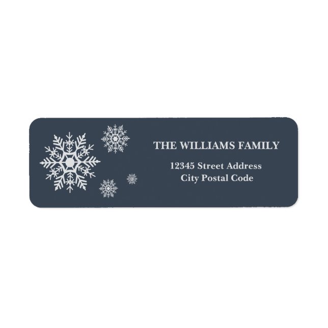 Snowflakes Return Address Label (Front)