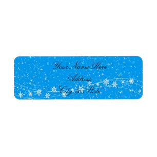 Snowflakes Return Address Label